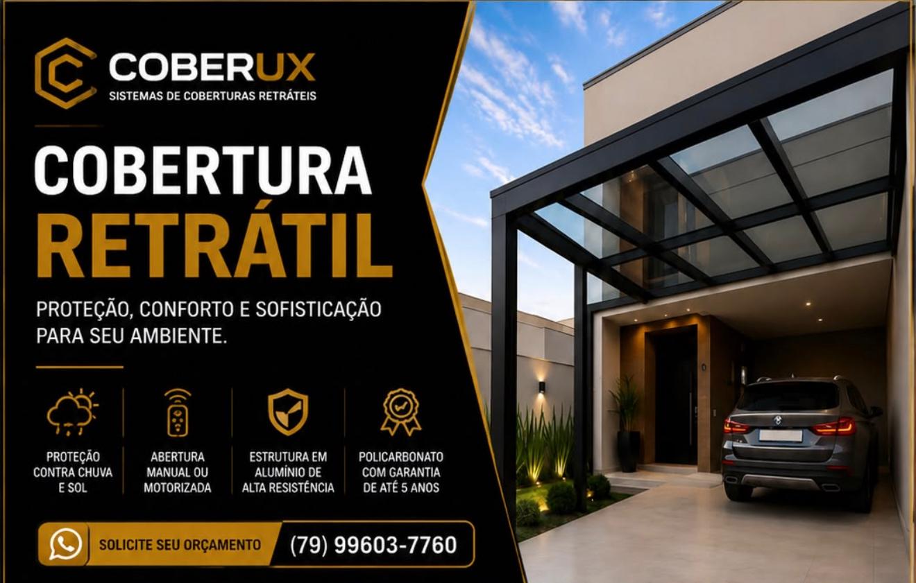 Cobertura retrátil sob medida — COBERUX coberturas retráteis em Aracaju